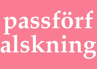 Synonym passförfalskning