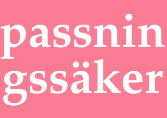 Synonym passningssäker