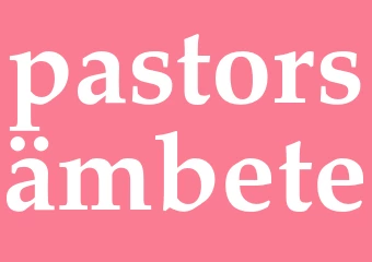 Synonym pastorsämbete