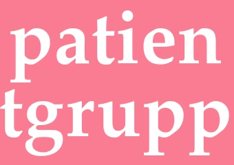 Synonym patientgrupp