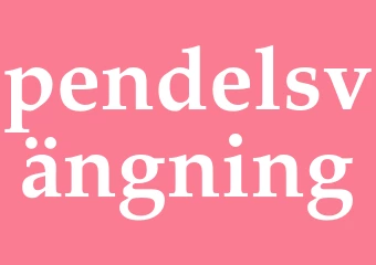 Synonym pendelsvängning