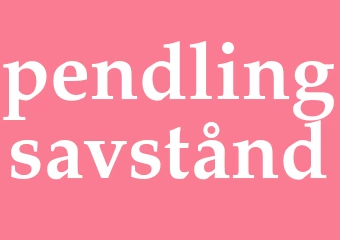 Synonym pendlingsavstånd
