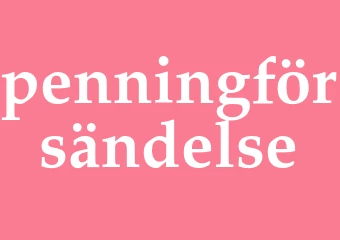 Synonym penningförsändelse