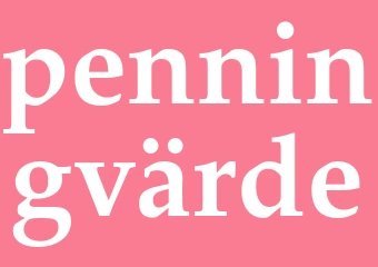 Synonym penningvärde