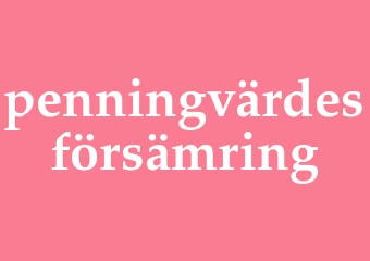 Synonym penningvärdesförsämring