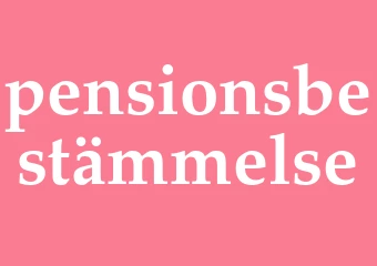 Synonym pensionsbestämmelse