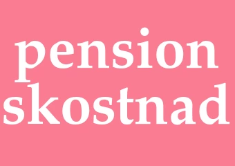 Synonym pensionskostnad