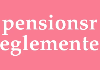 Synonym pensionsreglemente
