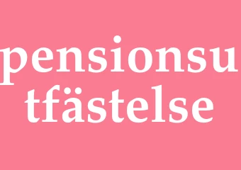 Synonym pensionsutfästelse