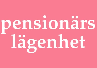 Synonym pensionärslägenhet