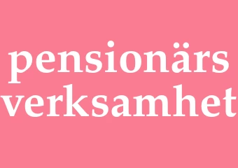 Synonym pensionärsverksamhet
