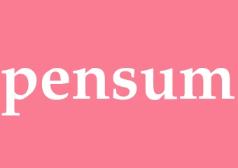 Synonym pensum