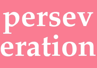 Synonym perseveration