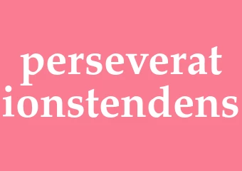 Synonym perseverationstendens