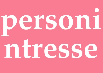 Synonym personintresse