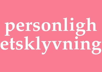 Synonym personlighetsklyvning