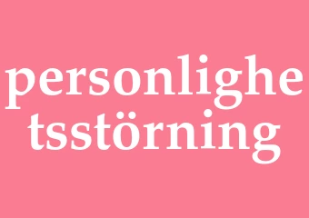 Synonym personlighetsstörning