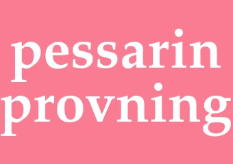 Synonym pessarinprovning