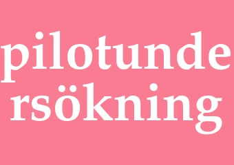Synonym pilotundersökning