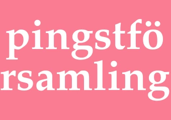 Synonym pingstförsamling