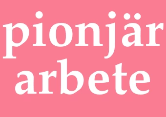 Synonym pionjärarbete