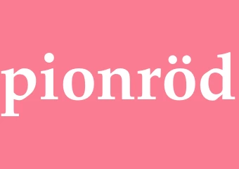 Synonym pionröd
