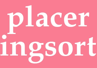 Synonym placeringsort