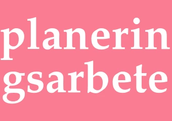 Synonym planeringsarbete