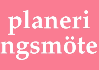 Synonym planeringsmöte