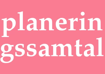 Synonym planeringssamtal
