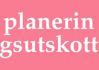 Synonym planeringsutskott