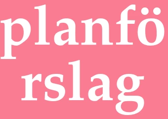 Synonym planförslag