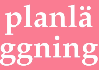 Synonym planläggning
