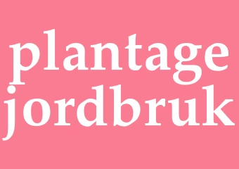 Synonym plantagejordbruk