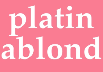 Synonym platinablond
