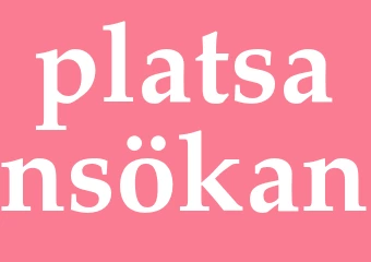 Synonym platsansökan