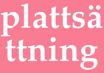 Synonym plattsättning