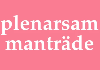 Synonym plenarsammanträde