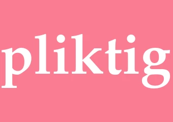 Synonym pliktig