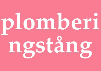 Synonym plomberingstång