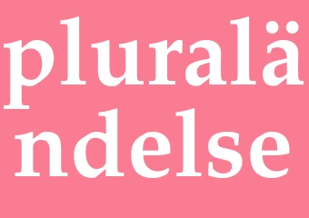 Synonym pluraländelse