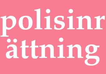 Synonym polisinrättning