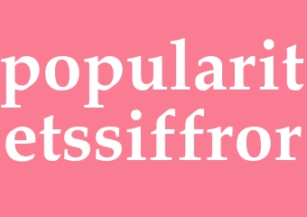 Synonym popularitetssiffror