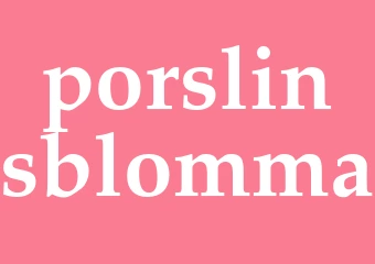 Synonym porslinsblomma