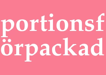 Synonym portionsförpackad