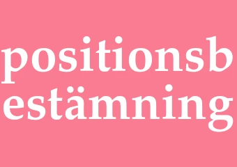 Synonym positionsbestämning