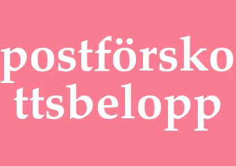 Synonym postförskottsbelopp