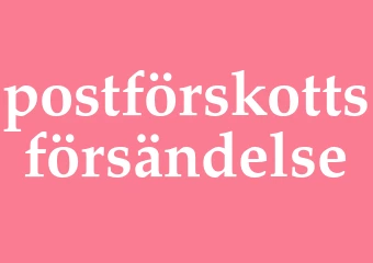 Synonym postförskottsförsändelse