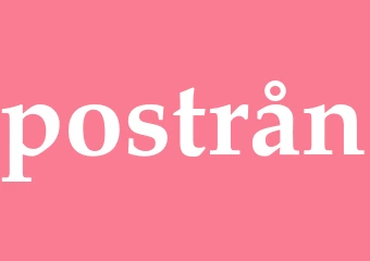 Synonym postrån