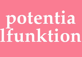 Synonym potentialfunktion
